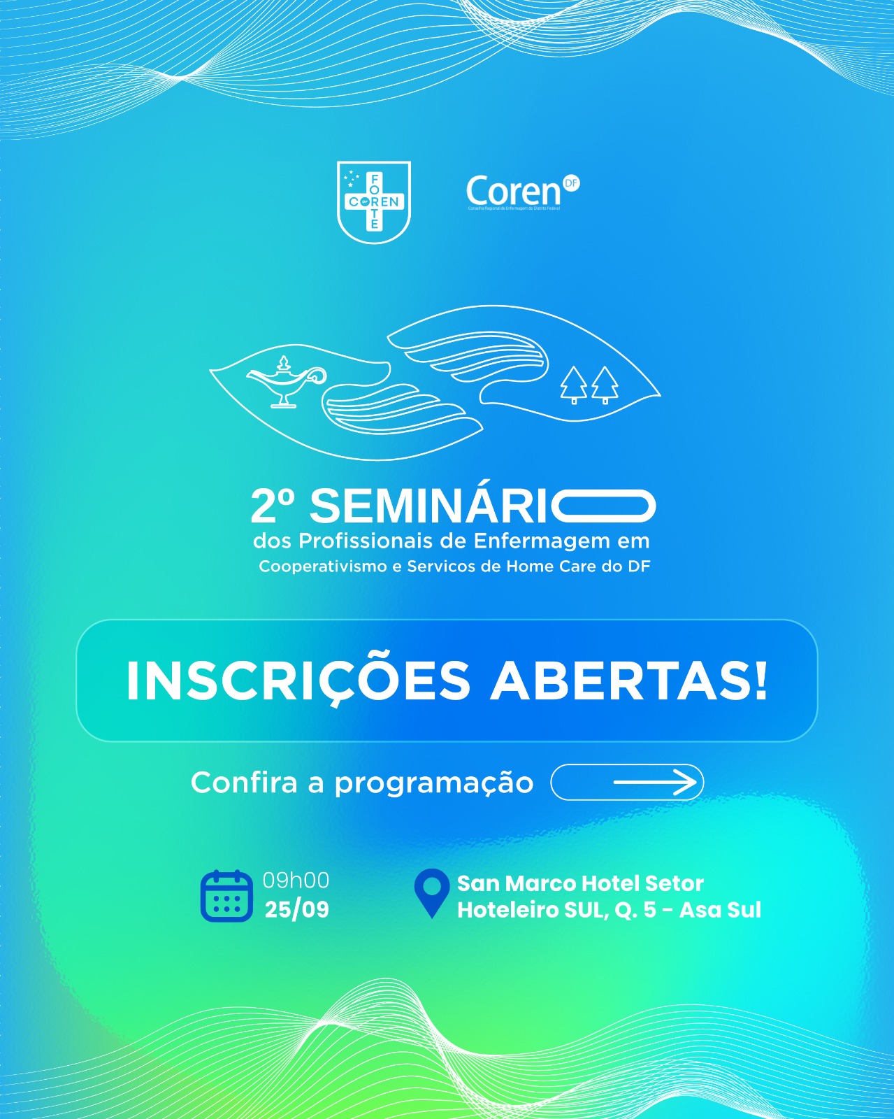 Inscrições para o 2º Seminário dos Profissionais de Enfermagem em Cooperativismo e Serviços de Home Care estão abertas