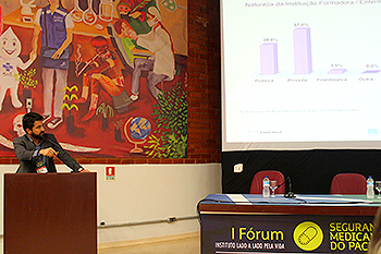 Gilney Guerra, presidente do Coren-DF, apresenta dados da pesquisa Perfil da Enfermagem (Fiocruz/Cofen)